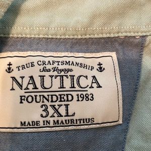 Nautica green button down shirt 3XL